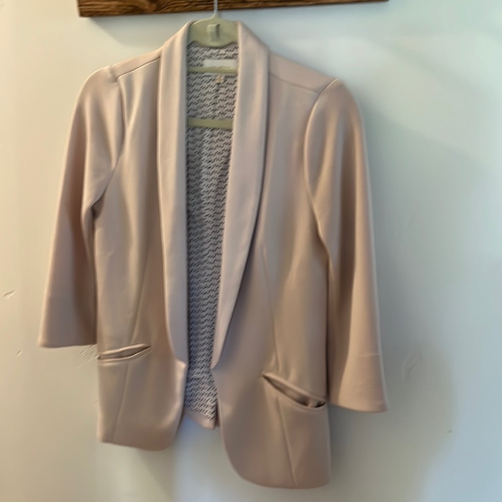 Light pink blazer skies are blue from stitch fix